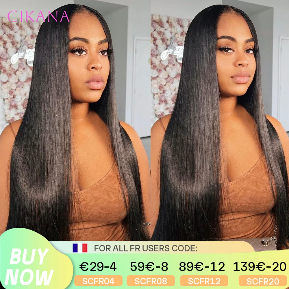 30 32 Inch Straight Human Hair Wig For Women 180 Density HD Lace Wig 13x4 13x6 Brazilian Glueless Wig Pre Plucked With Baby Hair