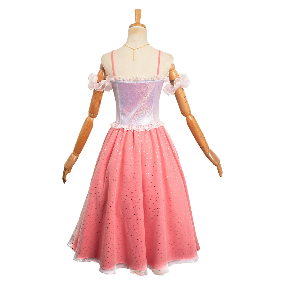 Barbier Kleid für Frauen Mädchen Cosplay Clara rosa Rock Halskette Rollenspiel Kostüm Outfits Halloween Karneval Party Phantasie Anzug