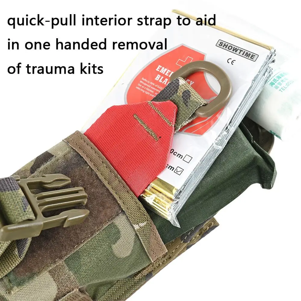 Tactical Tourniquet Pouch Holder Trauma Shears EMT Storage Bag MOLLE EDC Belt Pouch Malice Clip Flashlight Medical Scissor