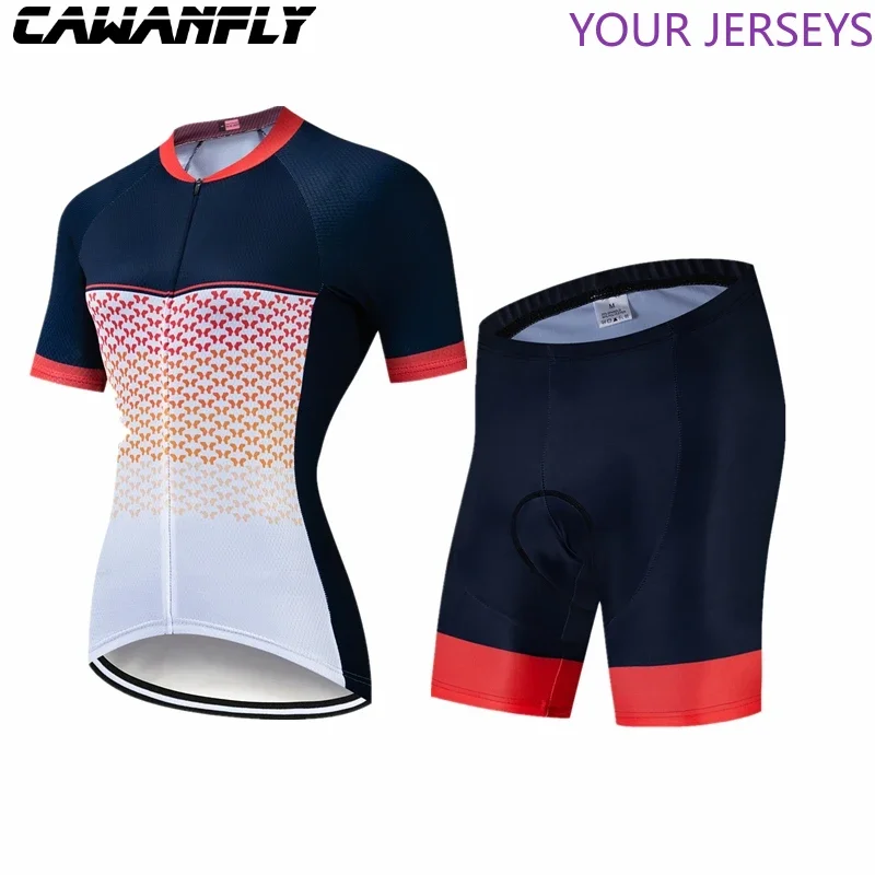 

Summer Womens Cycling Jersey Bib Shorts Sets Wear Racing Bike Clothing Kits Feminino Bicycle Clothes Suits Riding Uniform 2023