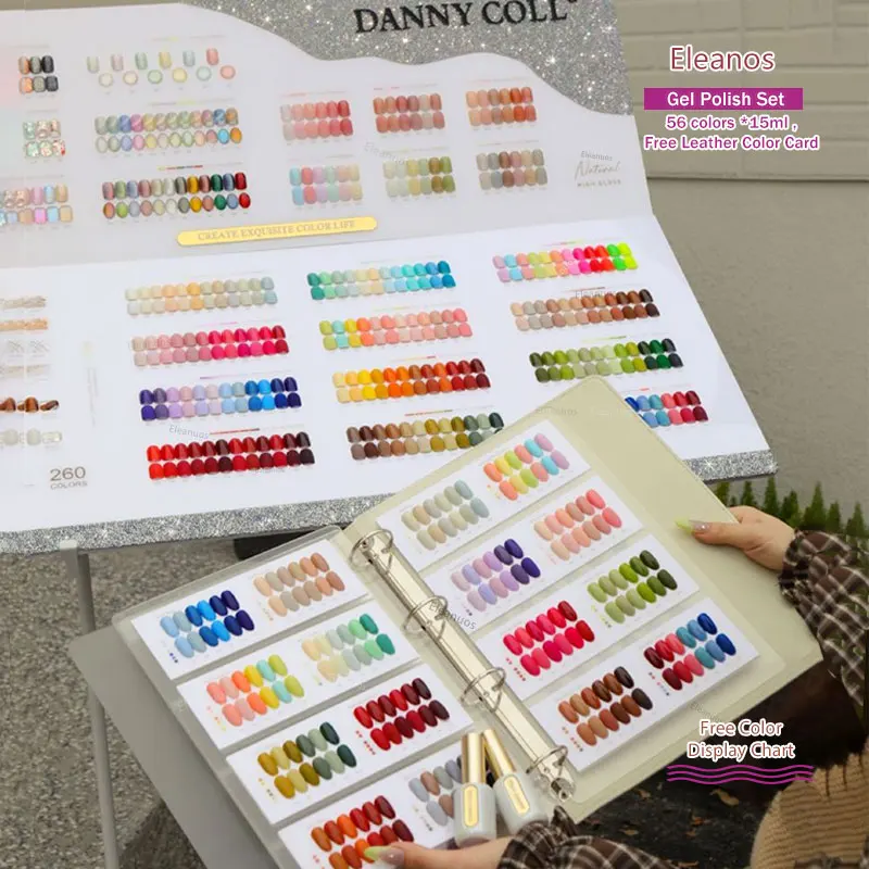 

260 Colors Soak Off UV LED Nail Gel Kit With Color Chart Nail Art Salon Gel Polish Set Gel Kit Nail Gel Polish Learner Kit 15ML