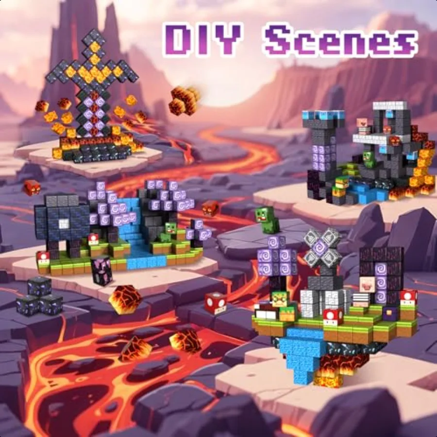 150 pçs blocos magnéticos jogo magnético brinquedos de construção 1 polegada empilhamento bloco cubo com ímã construção presente para idades 48 learni