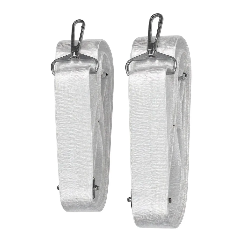Adjustable Tennis Net Center Strap Set 2pcs 50-100cm Length 5cm Wide Polyester Material Metal Buckle for Courts