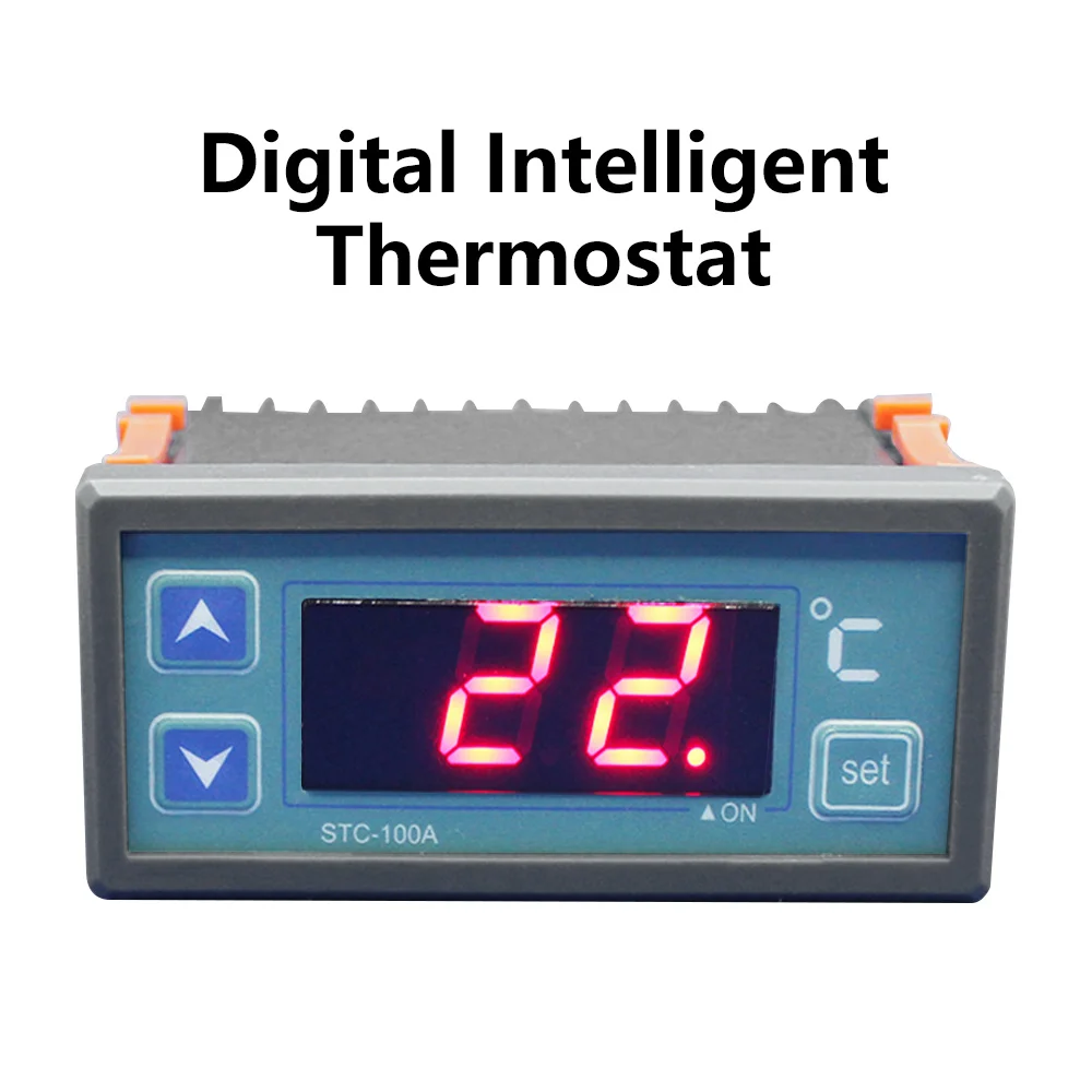 STC-100A Thermostat Temperature Controller NTC Sensor Thermometer Incubator Controller Temperature Control Module 220V -40-99℃