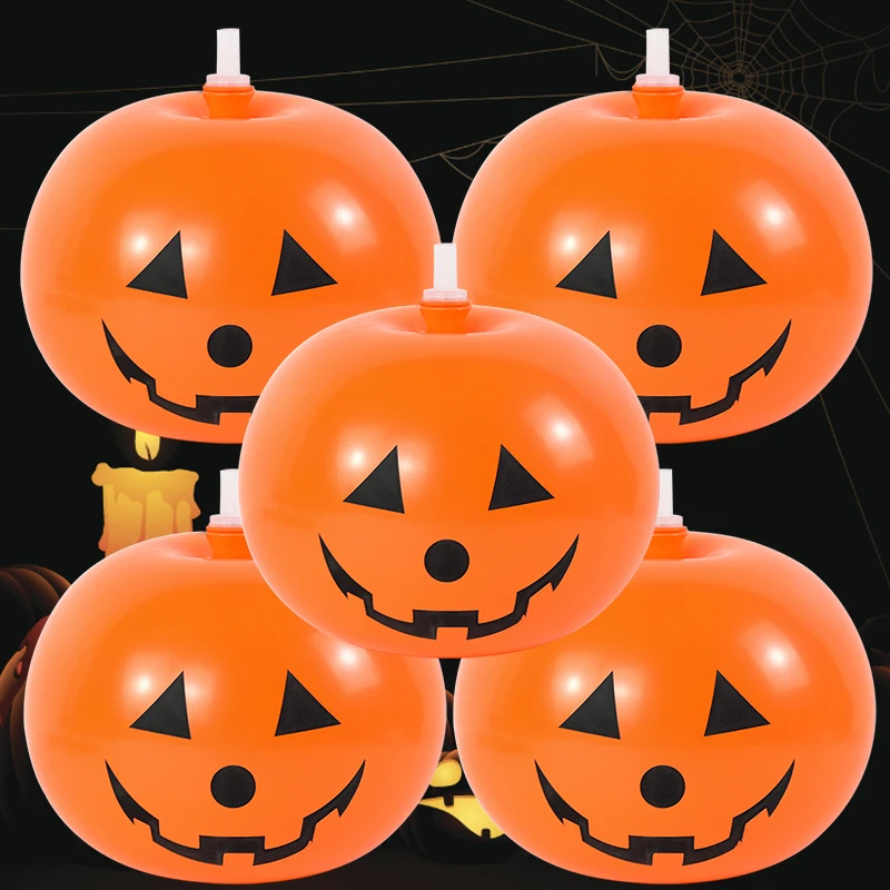 

5pcs 12inch Halloween Pumpkin Balloons Horror Ghost Inflatable Latex Balloon For Halloween Party Outdoor Decor Globos Kids Toys