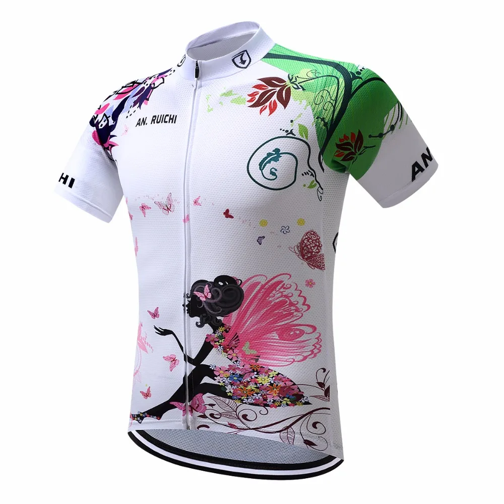 New Women Cycling Jersey Painting Summer Short Riding Bicycle Cycling Clothing Women Sport Jerseys Customized/Wholesale Service