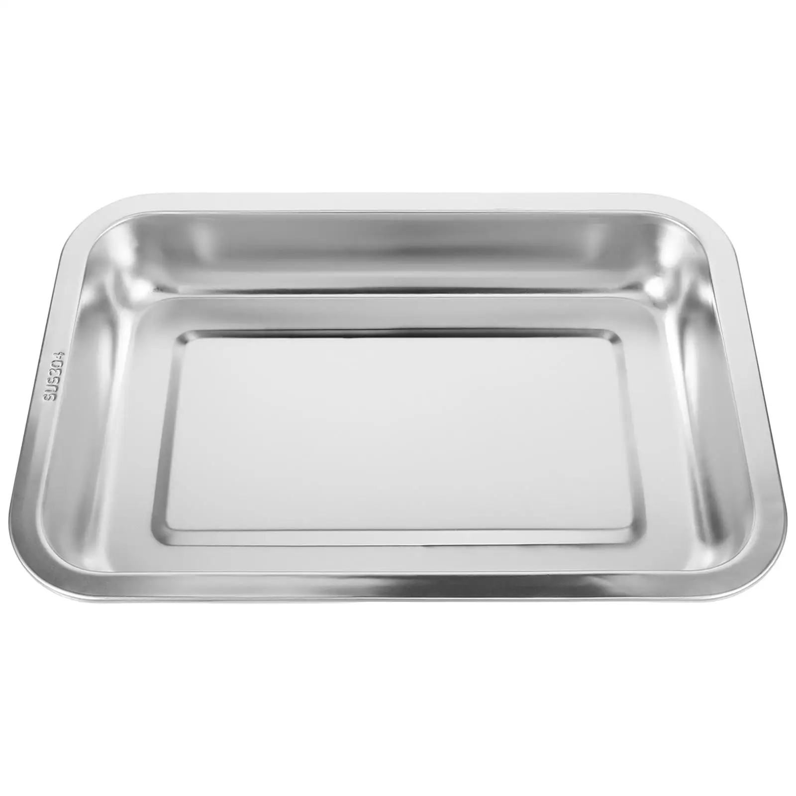 

Stainless Steel Cat Litter Box Large Metal Tray 304 Material Non Magnetic Open Design Suitable Cats Small Animals Pet