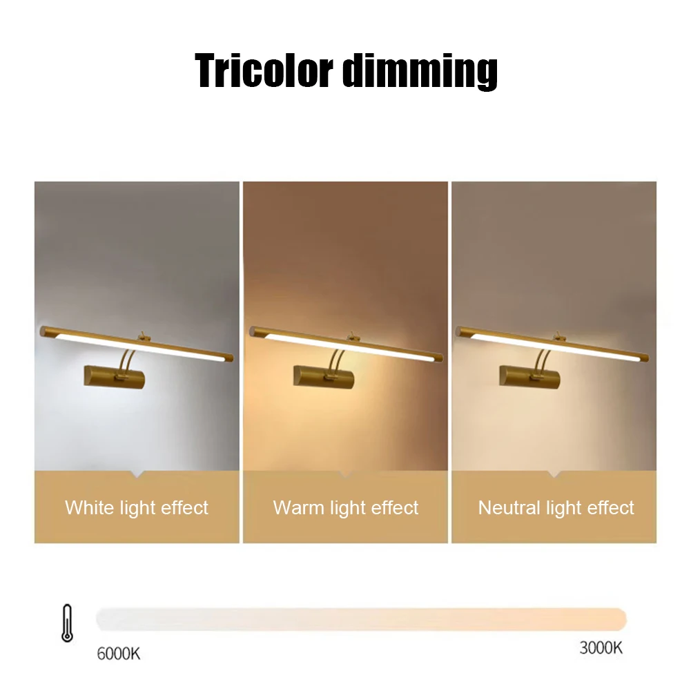 

Modern Bathroom Vanity Lights 8W LED Vanity Light Bar Dimmable Light Fixtures Over Mirror Adjustable Wall Lamp For Bedroom