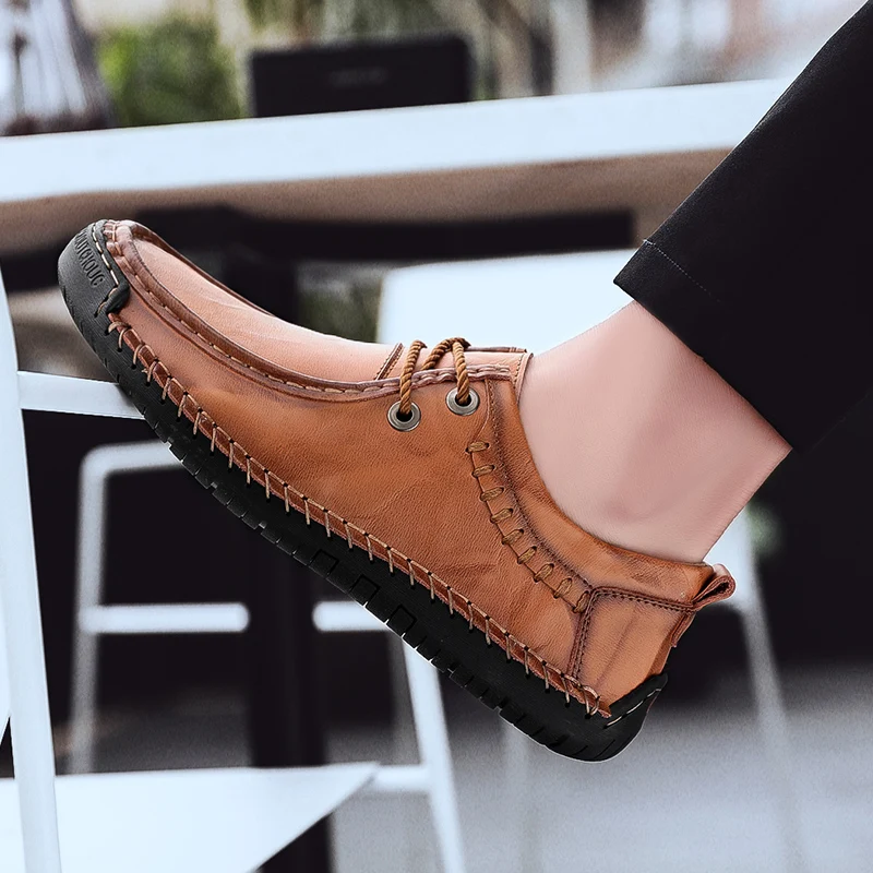 Platform Men Shoes Luxury Brand High Quality Oxford Shoes Men‘s Casual Lace Up Dress Shoes Loafers Shoes Moccasins Office Shoes