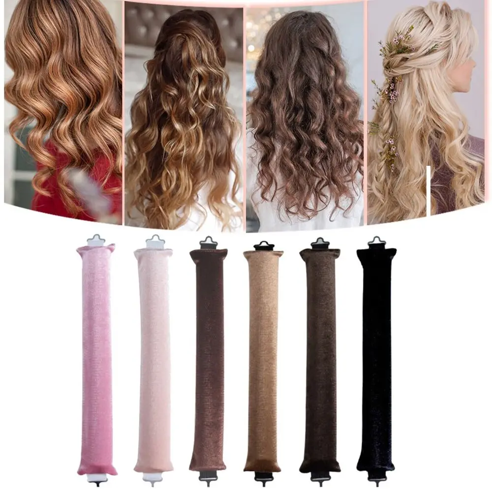 Sponge Curling Lazy Heatless Curling Rod Big Wave Plush Non-Heat Curling Irons Bouncy Curling Hair Head Hair Curler