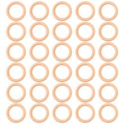 30 Pcs Natural Wood Rings 60Mm Unfinished Macrame Wooden Ring Wood Circles For DIY Craft Ring Pendant Jewelry Making