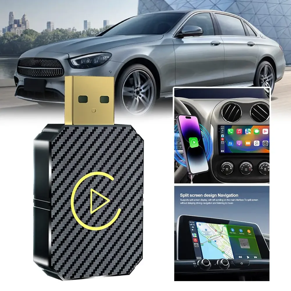 2-in-1 Adapter Wireless Adapter In-Car Connectivity Easy Setup Fast Connection Seamless Wireless Functionality For Android Auto