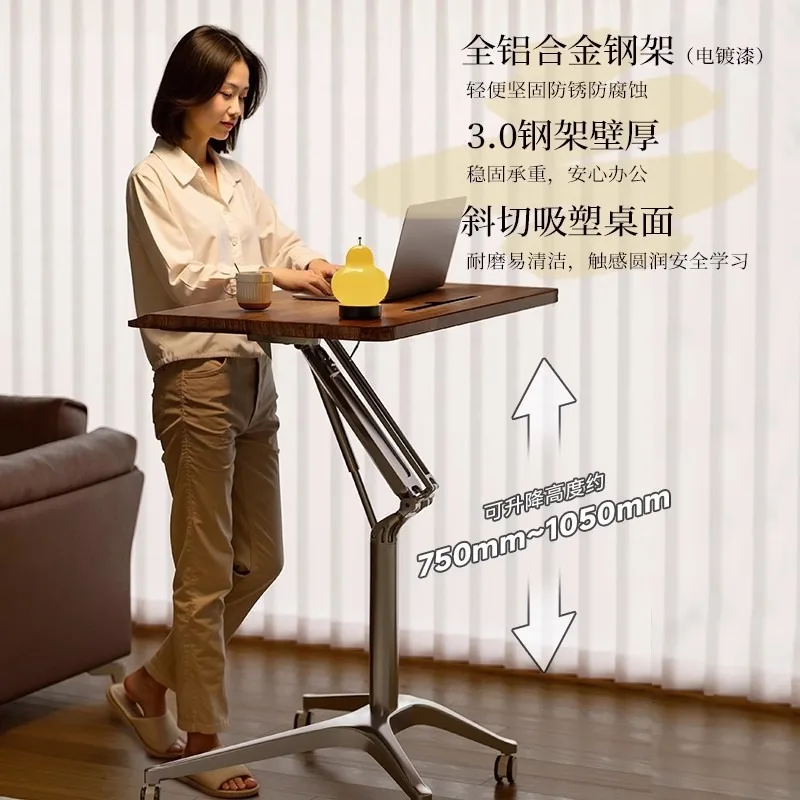 Lifting Computer Desk Living Room Home Mobile Desk Simple Desk Small Study Table Standing Workbench