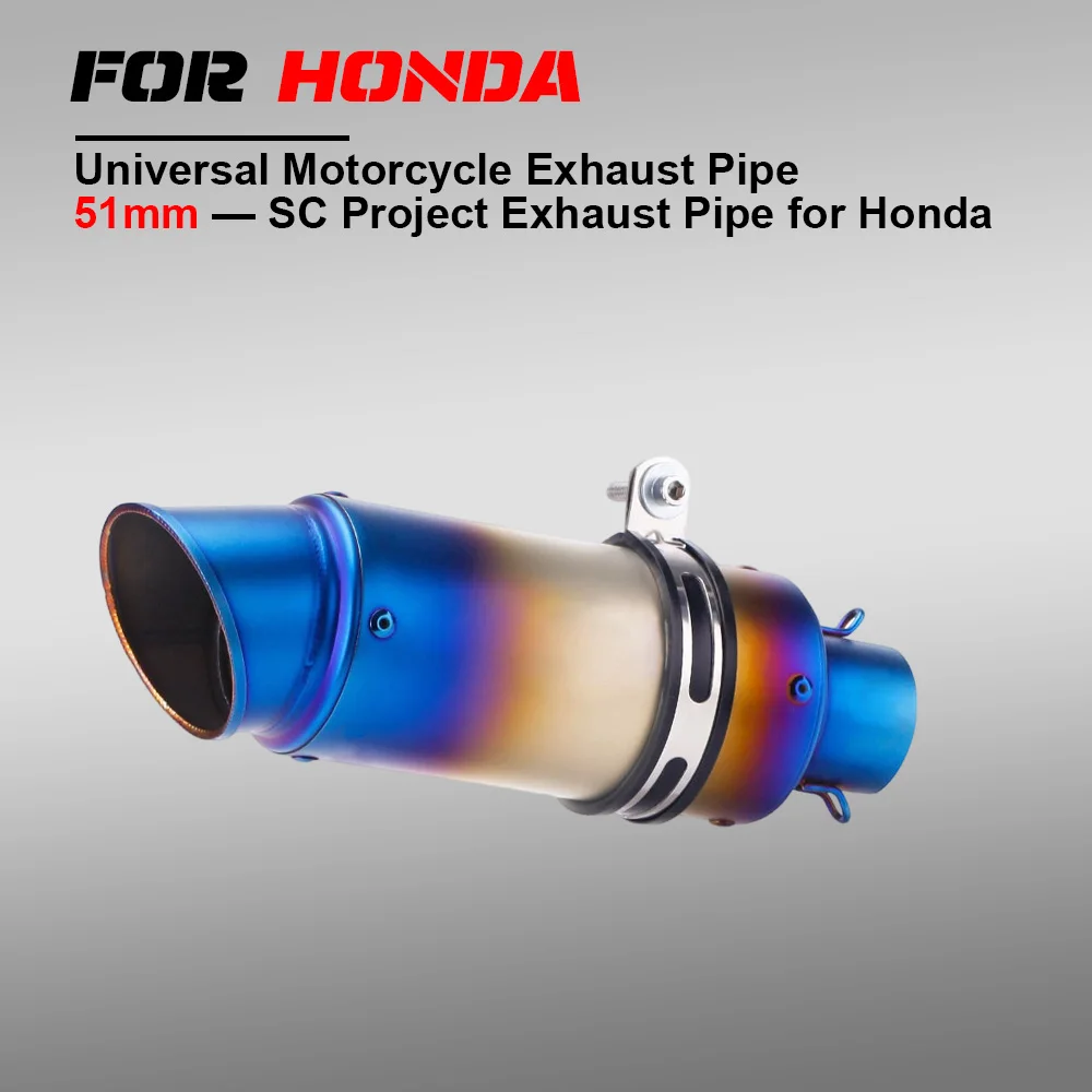 

51mm Universal Steel Motorcycle Exhaust Muffler with DB Killer - GP/Racing Design Fits Z800/900, CBR Series, MT Series, R1/R3