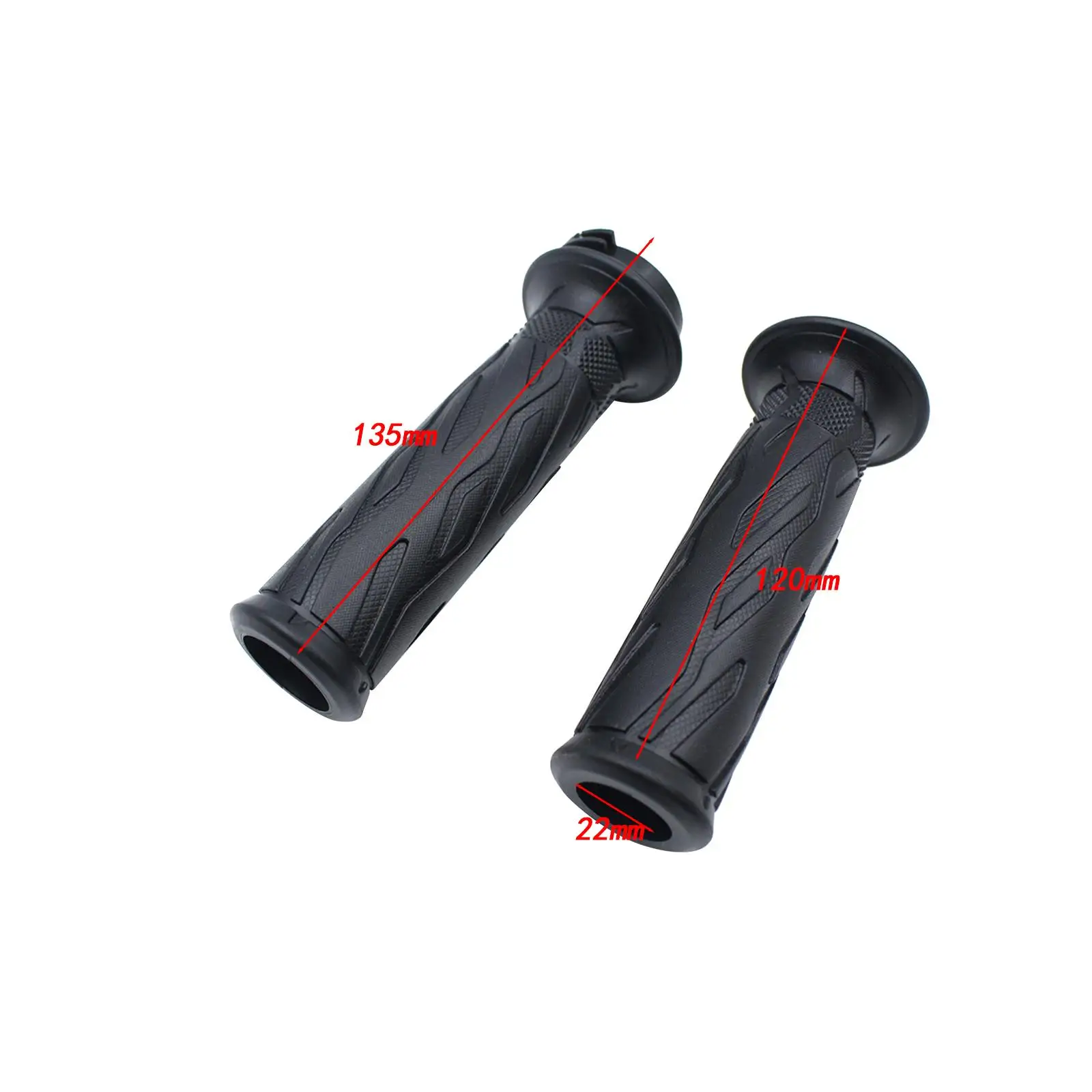 Universal Motorcycle Rubber Hand Grips Enhanced Friction Comfy Control Quick Install Throttle Aid for 22mm Handlebars - view 3