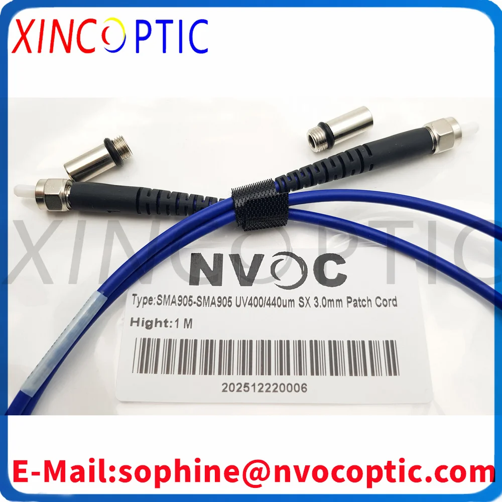 

SMA-SMA, 400 мкм, оптоволоконный керамический наконечник, MM SX UV, 190-300 нм, 0,22NA, 1 м, 3,0 мм, бронированный оптоволоконный патч-корд, синий