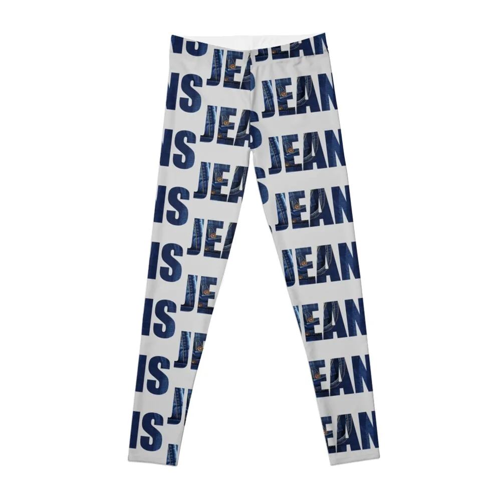 Jeans text design Leggings legging push up sportswear woman gym 2025 Fitness woman Womens Leggings