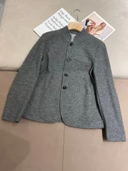 Autumn L*P Women's Short Jacket Knitted Wool Blazer Coat