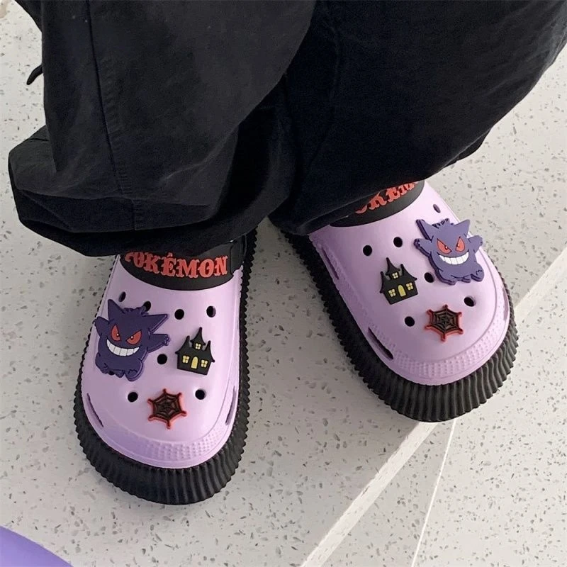 Pokemon Gengar Sandały Sylveon Kapcie Buty Anime Kreskówka Wodoodporne Fajne Nowe Jaskinia Lato Para Buty Plażowe Prezenty Świąteczne