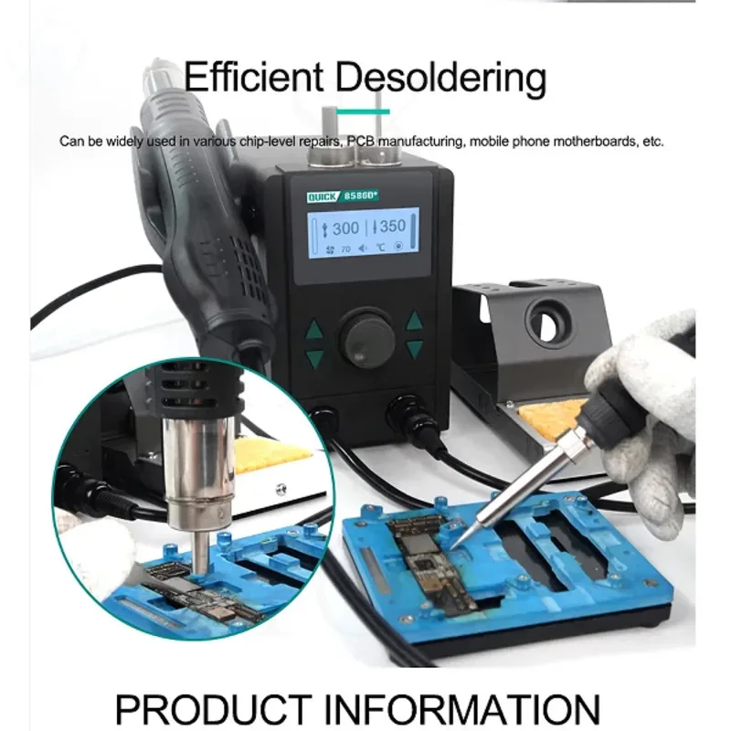 Cepat 715 Pemanas Listrik Alat 2 In 1 Hot Air Gun dan Solder Besi Digital Display Solder Heat Gun alat Solder