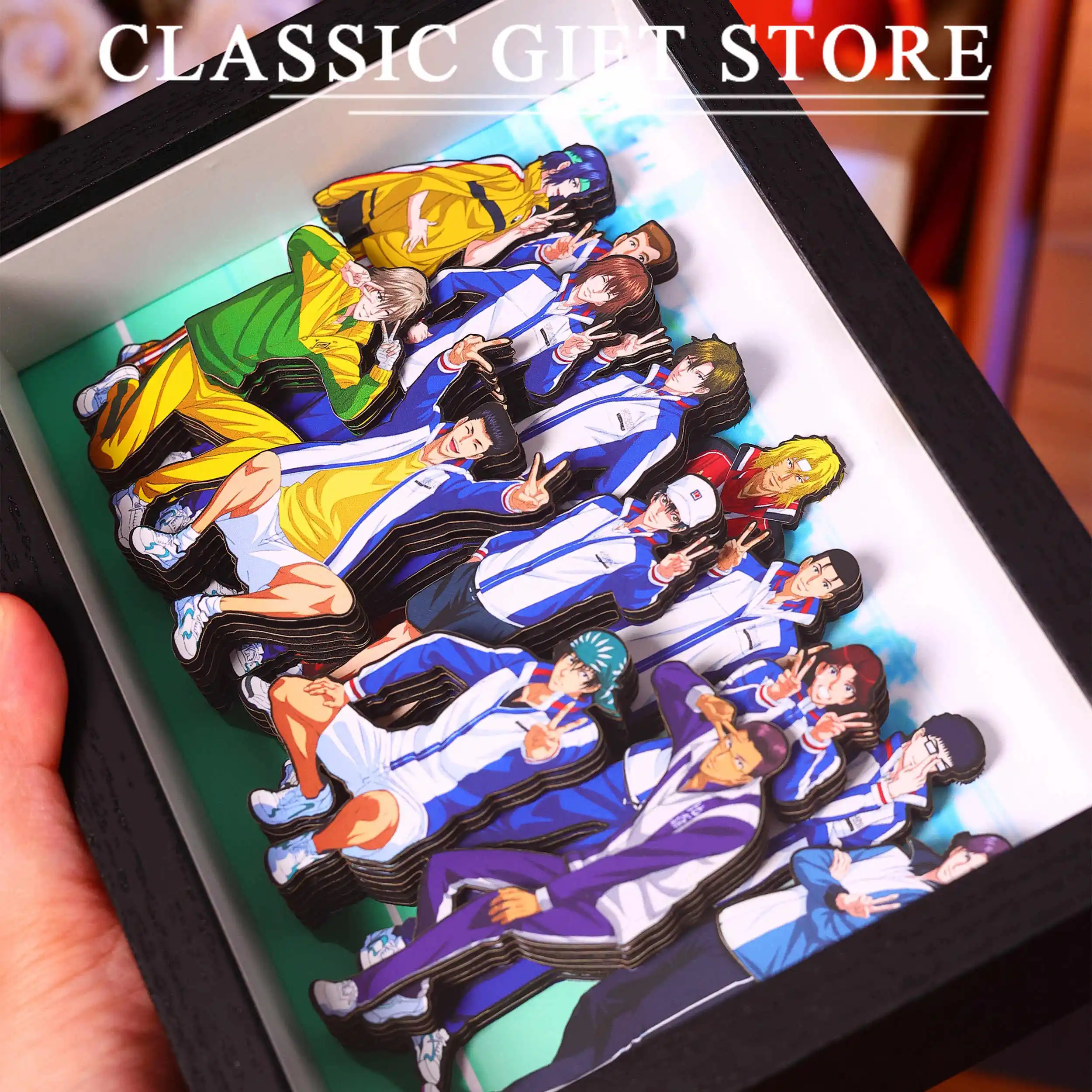 Anime Kreskówka Książę Tenisa Ręcznie Malowany Obraz 3D Ryoma Echizen Figurka Kolekcjonerska Zdjęcie Ozdoby Dekoracje Prezent dla Fanów