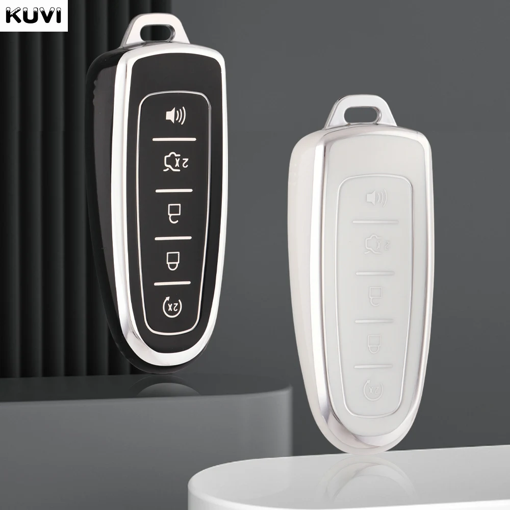 

TPU Car Key Case Cover Shell Fob For Ford Edge Explorer Escape Focus Taurus Flex for Lincoln MKS MKT MKX MKZ Navigator 5 Button