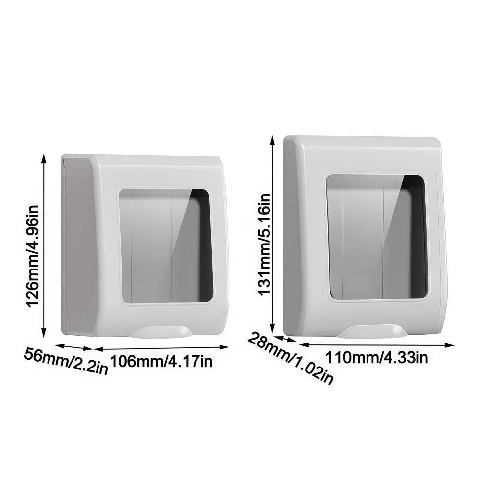 1PC Switch Protective Cover Waterproof Self-Adhesive Socket Protector Splash-Proof Transparent Plug Water Retaining Box
