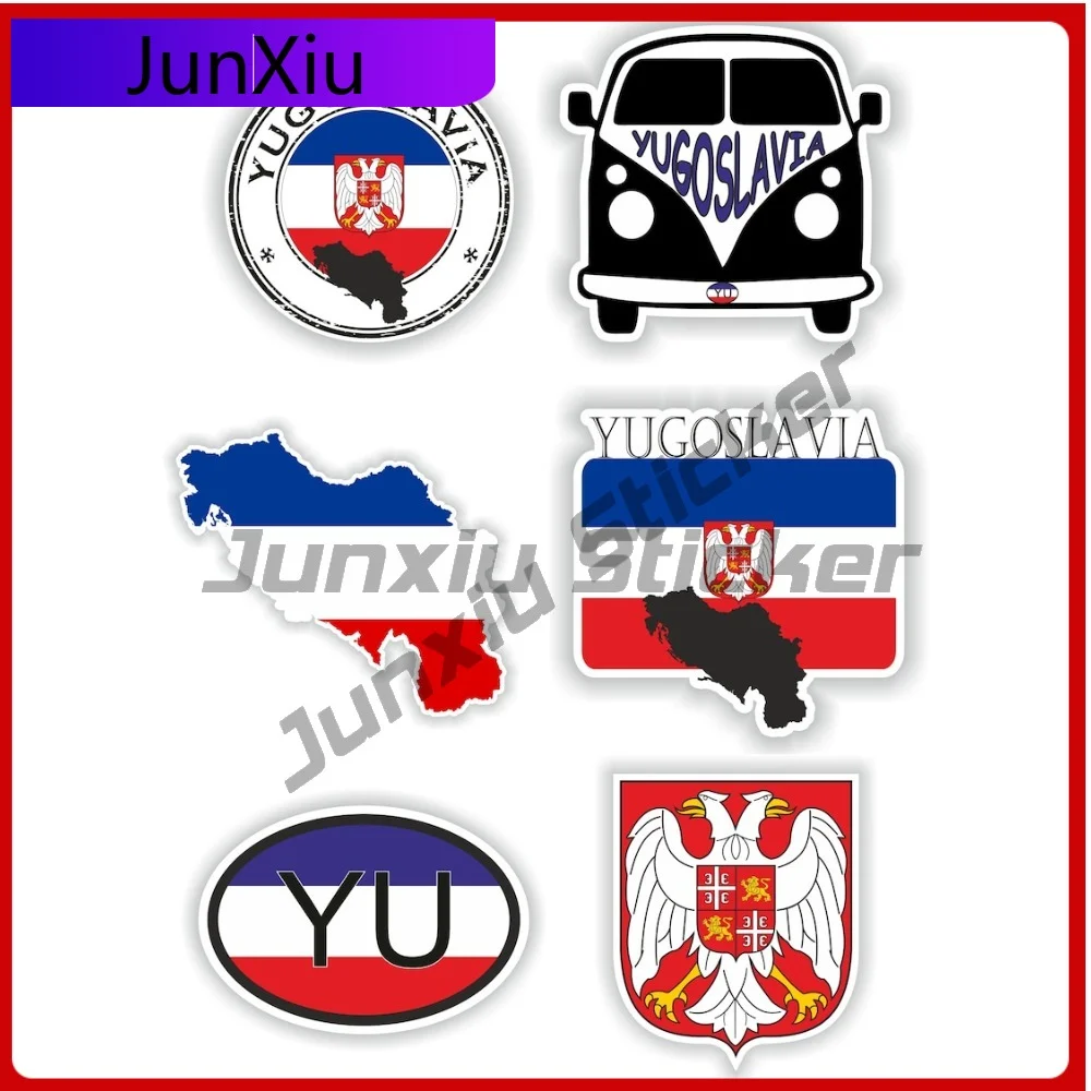 

Yugoslavia Flag Vinyl Pictures Stickers Graphic Decals Motorcycle Stickers Car Decoration Accessories Refit Cover Scratch Sticke