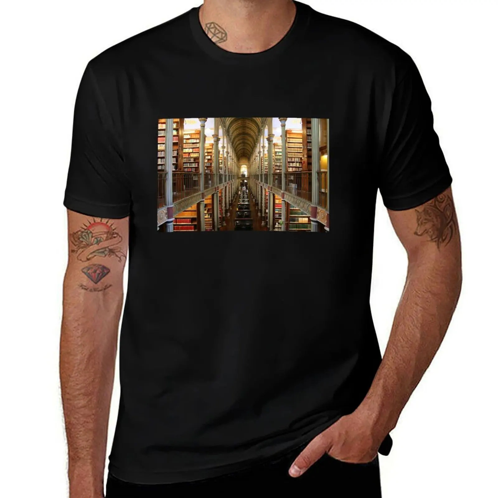 

The Historical Copenhagen University Library, DENMARK T-Shirt summer shirt Anime t-shirt graphic shirts Blouse t shirts men
