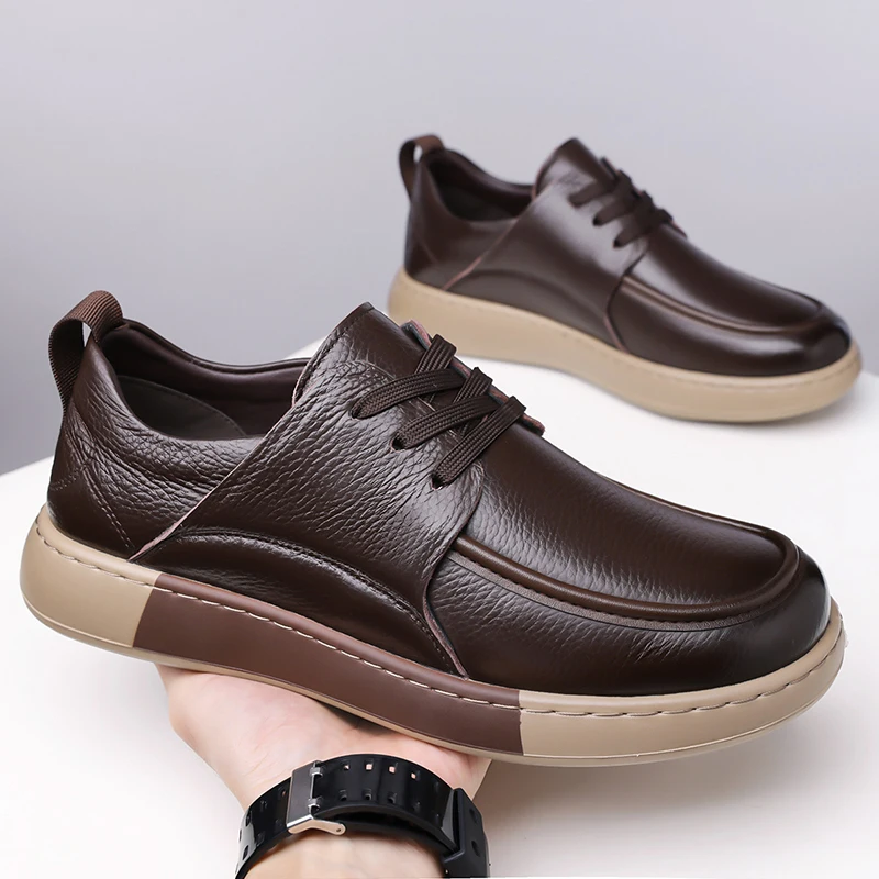 

Leather Oxford Shoes Men Formal Business Casual Shoe Men's Leather Commuting Grooming Shoes Men Dress Wedding Party Shoes