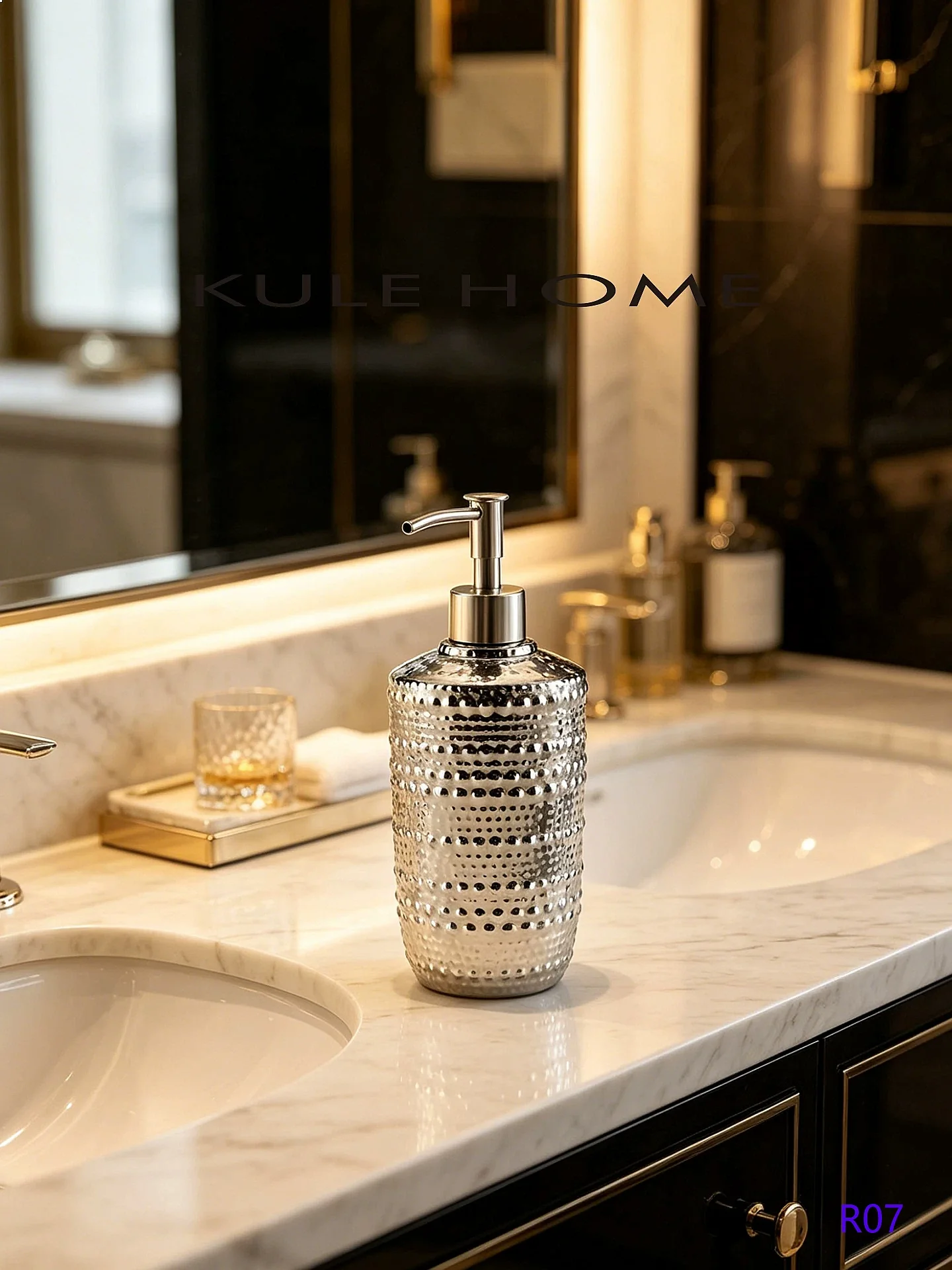 Non-Slip Ceramic Soap Dispenser Pump Bottle for Shampoo Body Wash