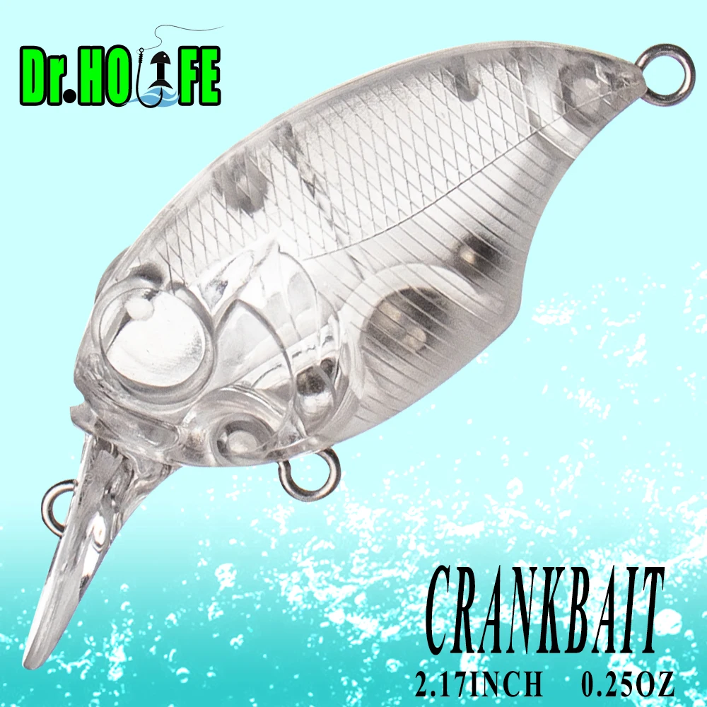 Crankbait flotante sin pintar Dr.Holife – Señuelo duro para lubina - imagen 2