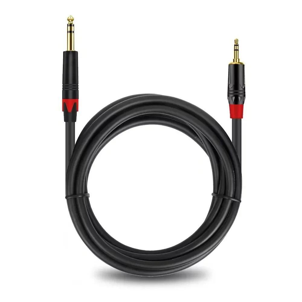 3.5mm To 6.5mm AUX Balanced Audio Cable Male To Male for Cellphone Computer Guitar Connect Amplifier Speaker 1/4inch Stereo Cord