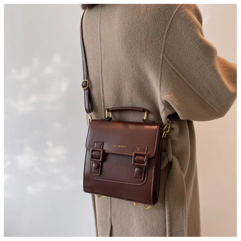 Fashion PU JK Backpacks for Women 2026 New Uniform Satchels Teenage Girls Vintage School Style Crossbody Bags Three Way mochilas