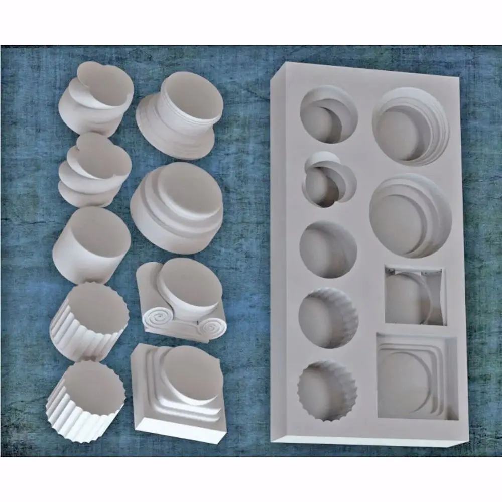 Roman Column Silicone Mould Fence Column Assembly Mold Fondant Cake Decorating Chocolate Sugarcraft Tool DIY Resin Polymer