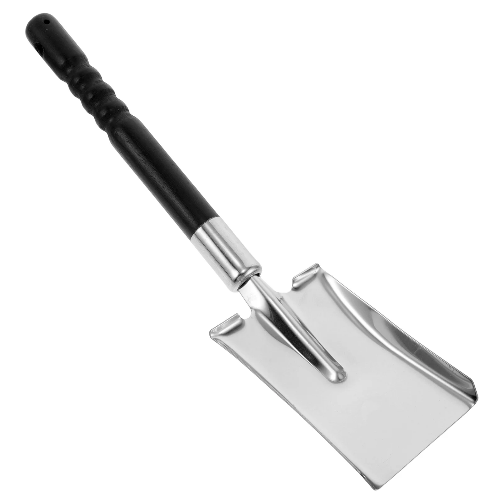 벽난로 삽 두꺼운 스테인리스 숯삽 인체공학적 손잡이 바베큐 그릴 화덕 재 청소 눈 정원 도구