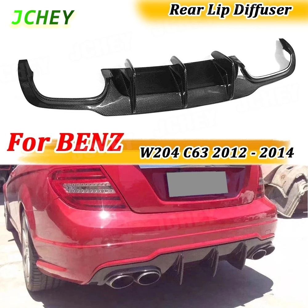 

Carbon Fiber Rear Bumper Lip Diffuser Spoiler For Benz C Class W204 C63 AMG C300 Sport 2012 - 2014 FRP Rear Lip Extension Part