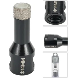 M14 Thread Brazed Diamond Drilling Core Bit Vacuum Hole Opener Angle Grinder Drill Bit for Ceramic Tile Granite Marble