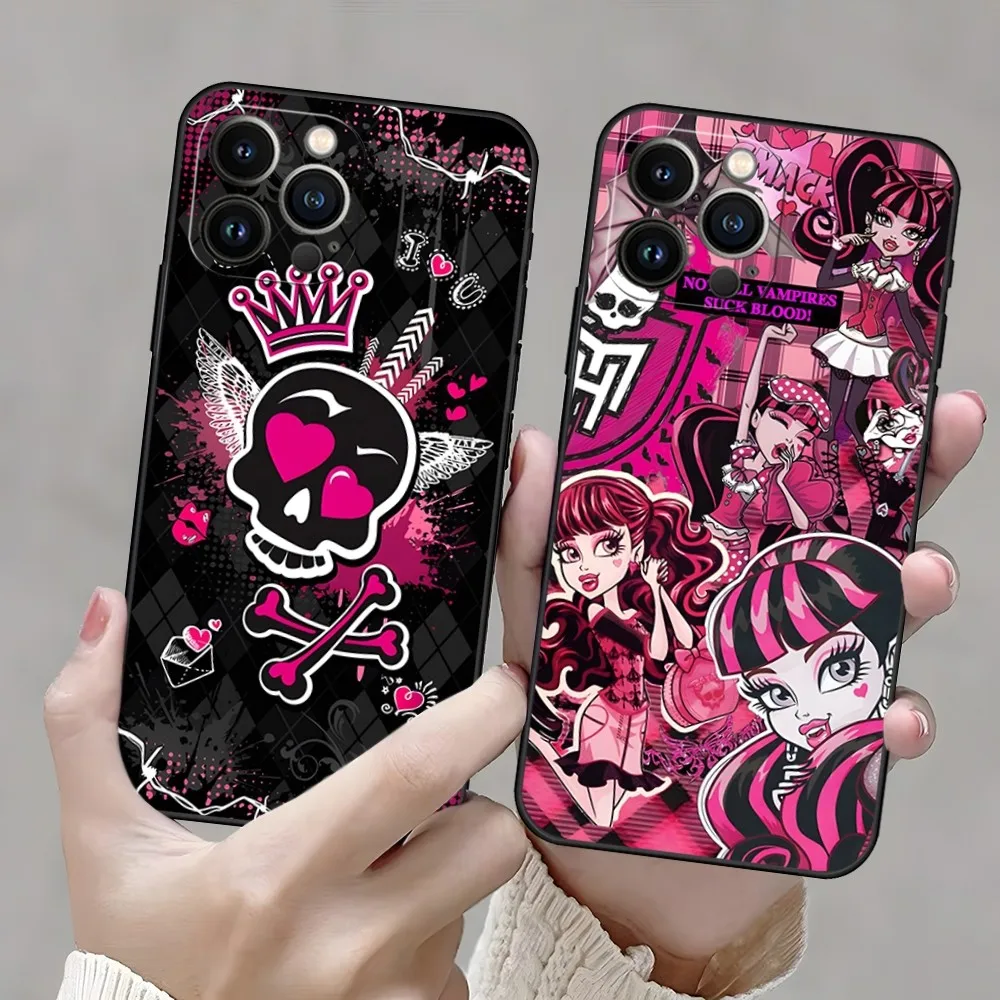 Anime M-Monsters HighS Phone Case for iphone 13 11 15ProMax 14 12 Pro Xs Max Mini Xr X 7 8 6 6s Plus Shell Coque