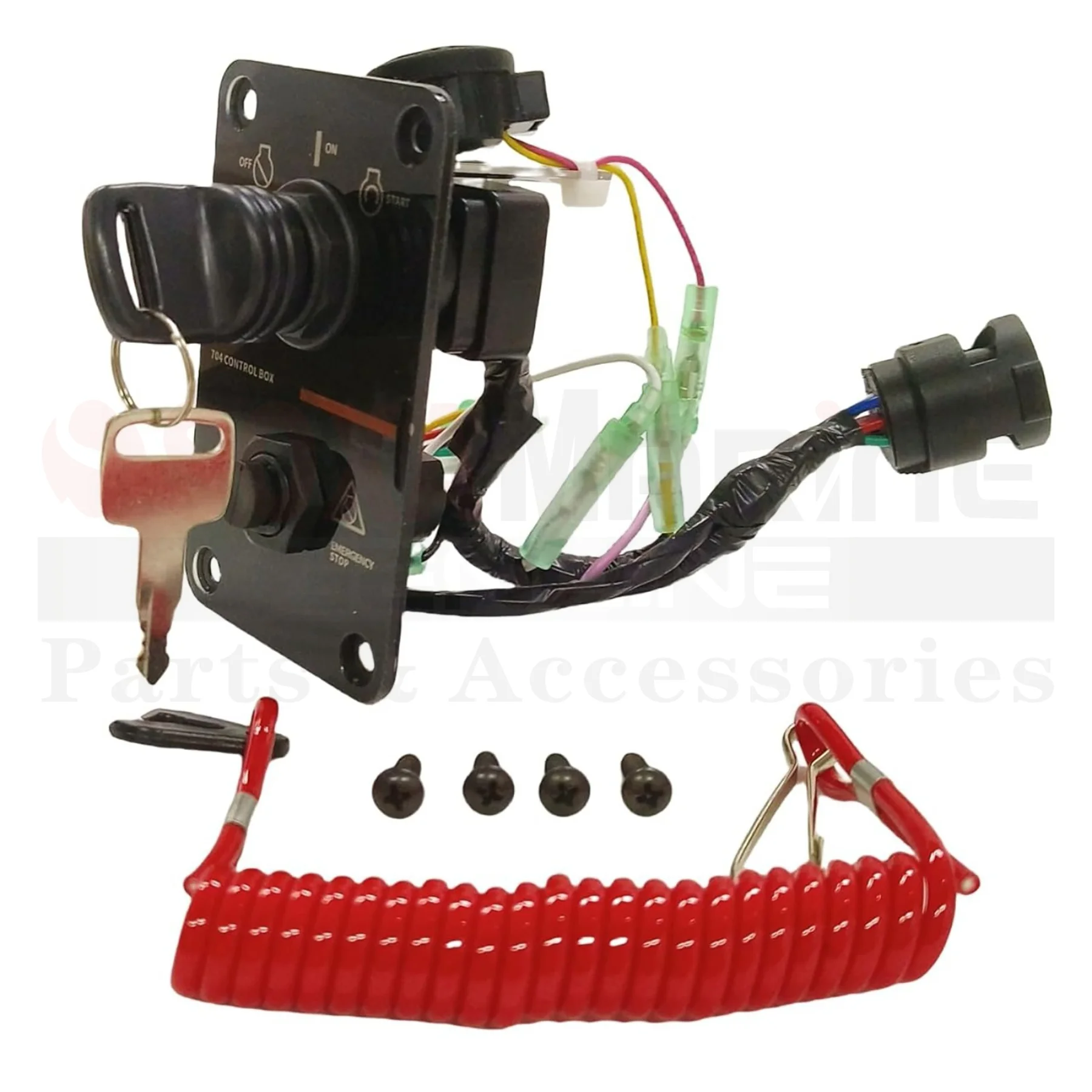 704-82570-08 Single Engine Key 12V Switch Panel for Yamaha 2&4-Stroke On-Off-Start Control Box Outboard Engines 704-82570-12
