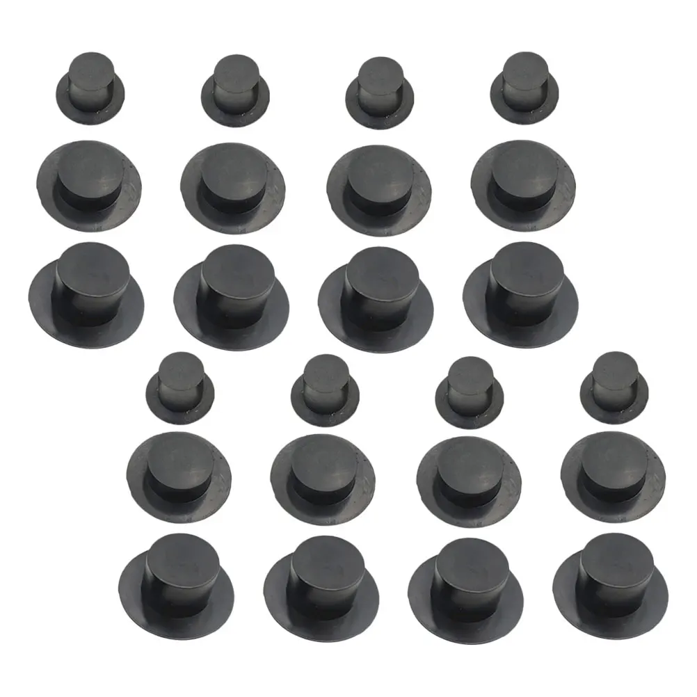 

120pcs Snowman Hats Christmas Decor Mini DIY Craft Accessories Kids Black Small Eco-Friendly Party Props Festival