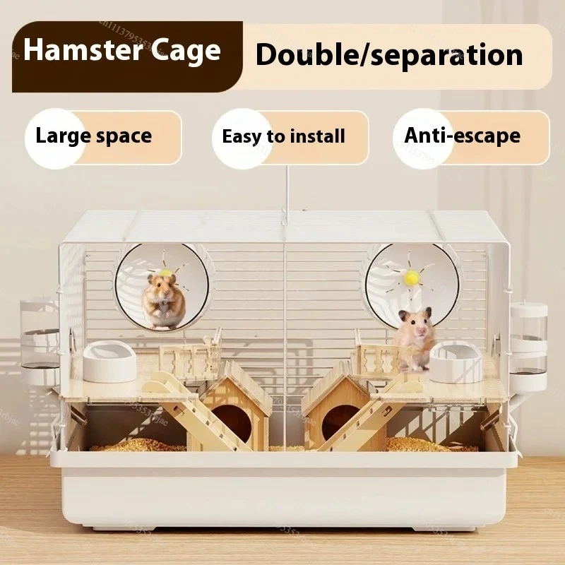 Small Pet Cage Luxury Divided Home For Hamsters Mice Pair With Isolated Areas 47 Basic Enclosure Dwelling