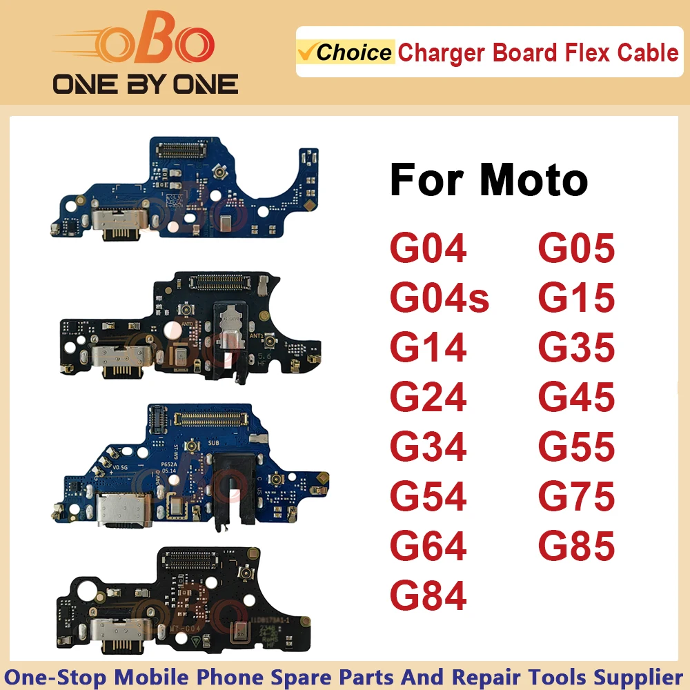 Placa de carregamento usb para motorola moto g04 g14 g24 g34 g54 g64 g15 g35 g55 g75 g85 conector de porta de carregador cabo flexível (1 peça)
