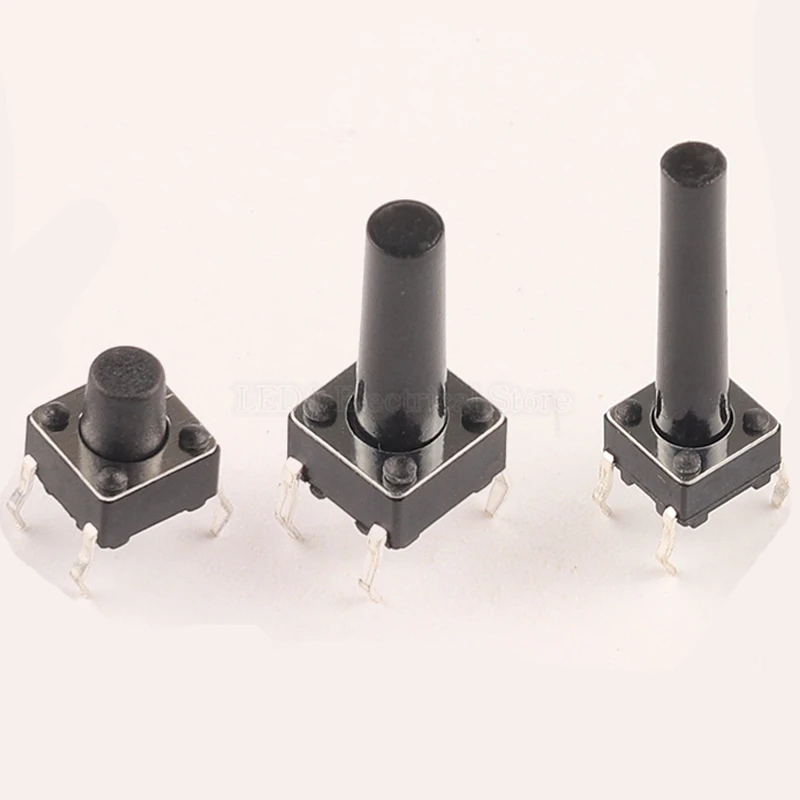 

50PCS 6X6X5/4.3/5.5/6/7/8/9/10/13/18mm Light Touch Push Button Switch DIP4 ON/OFF Copper 4PIN Micro Switch For TV/Toys/Home Use