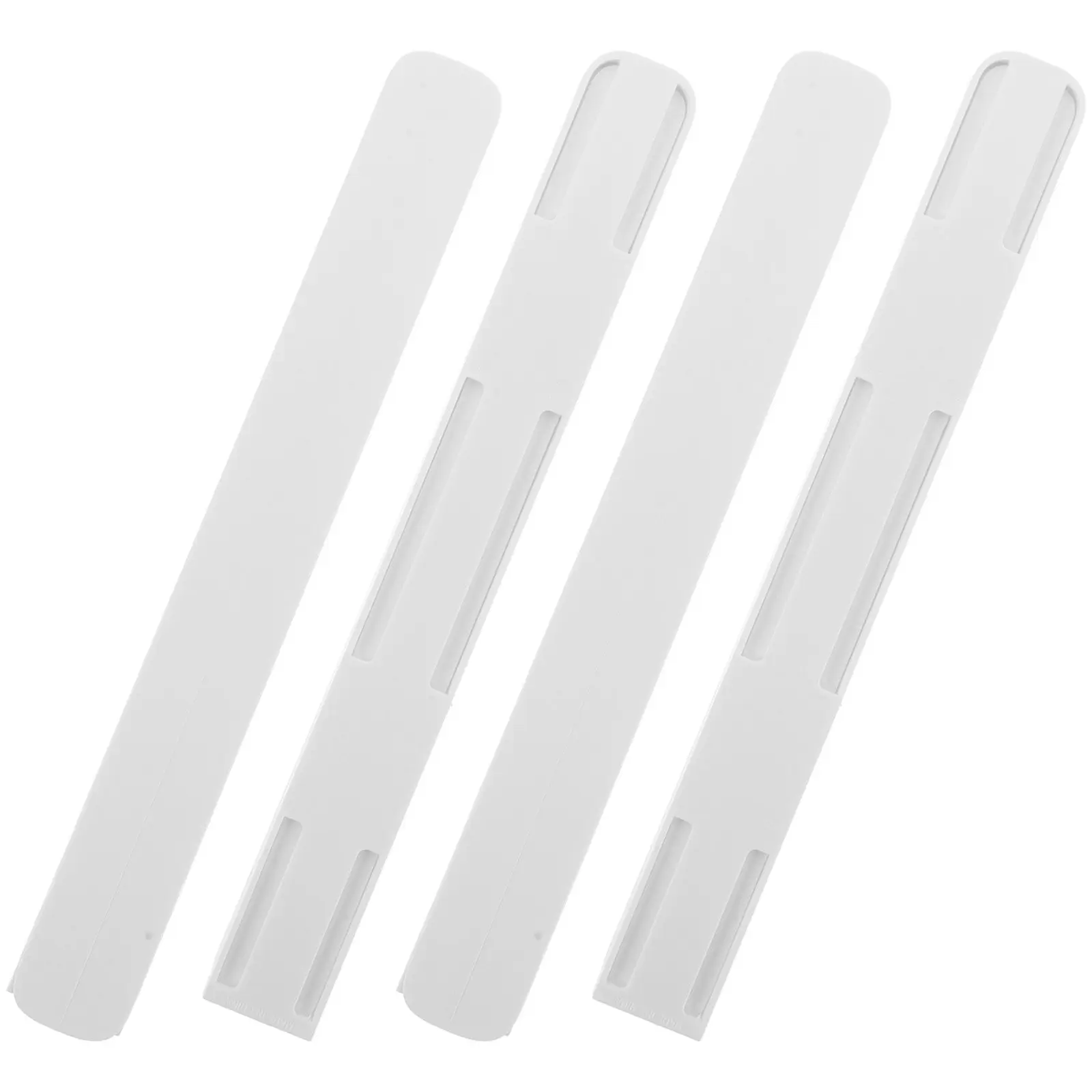 4Pcs Self-Adhesive Drawer Track Guides Heavy Duty Slide Rails for Cabinets Cupboards Lockers Containers Smooth Burrs-Free