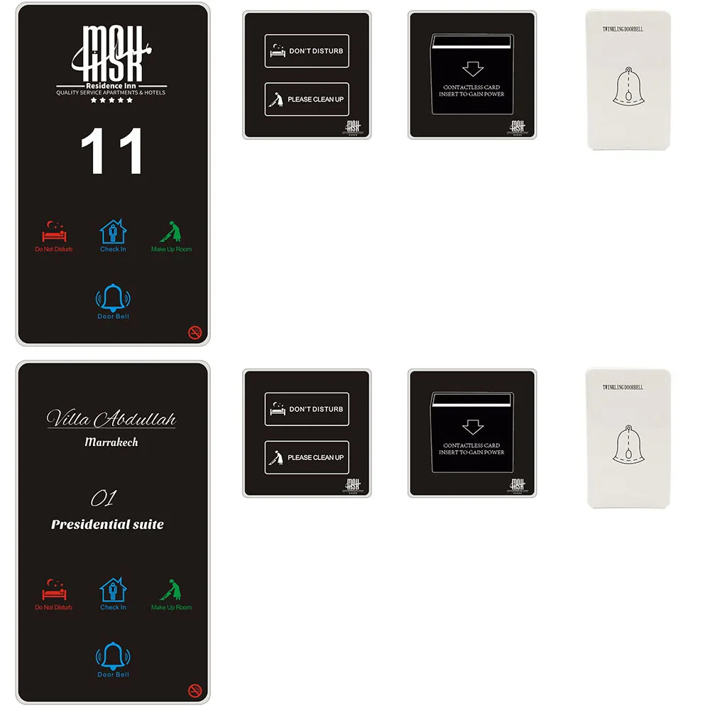 Custom LED Door Plate 238x138mm for Hotel Room