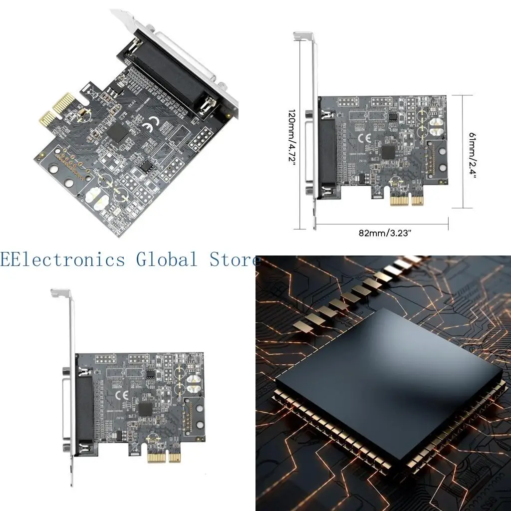 

462B 1 Port PCI Express to Parallel Port Expansion Card PCIE Riser Converter Adapter
