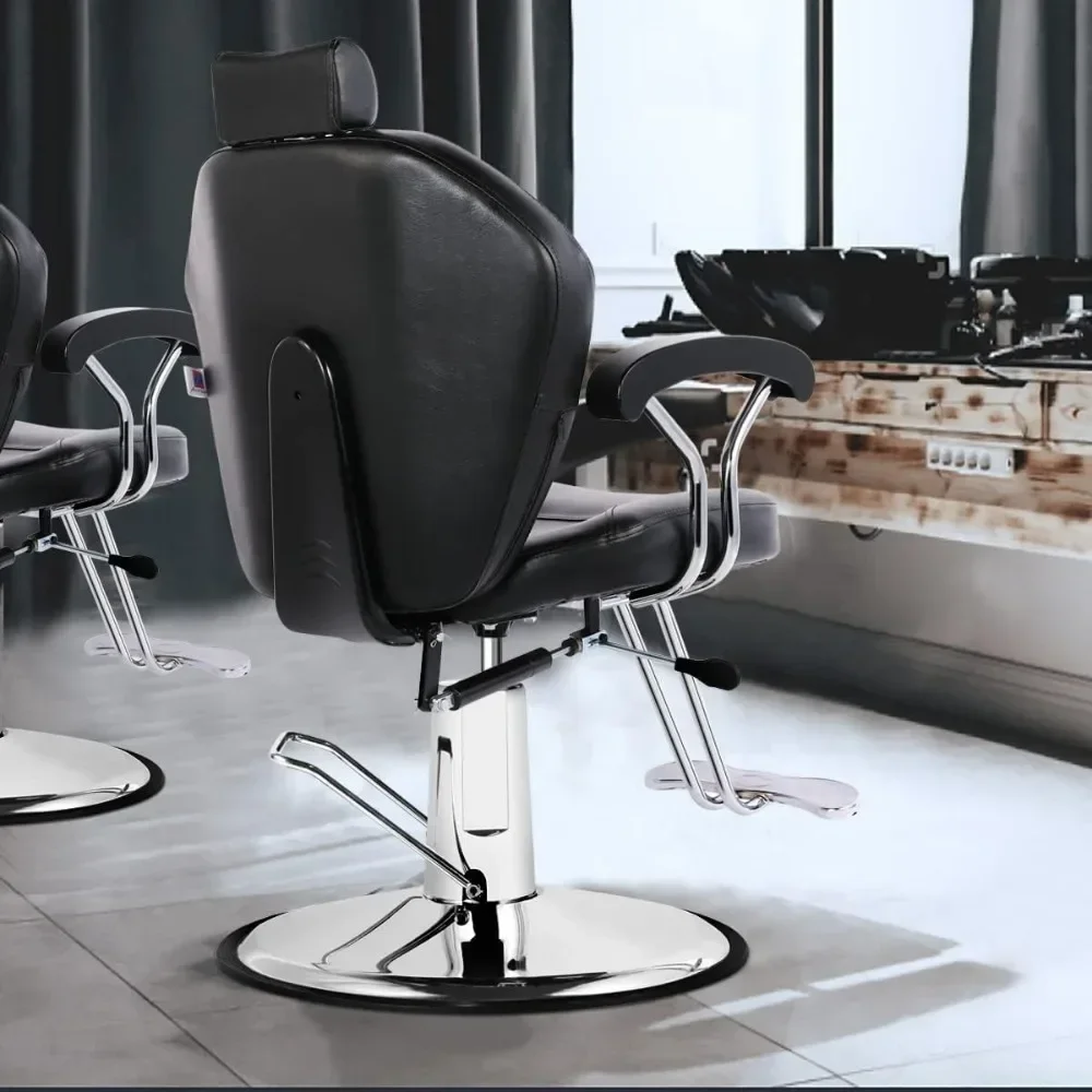 Cadeira de barbeiro multifuncional para cabeleireiro, cadeira de salão de barbearia, design ergonômico, materiais de alta qualidade, moderna e elegante