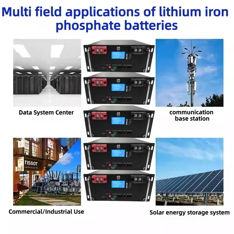 6000 циклов 48 В 100 Ач Lifepo4 Батарея 51,2 В 200 Ач 120 Ач 150 Ач 300 Ач 400 Ач Литиевая батарея CAN RS485 для инвертора солнечной системы
