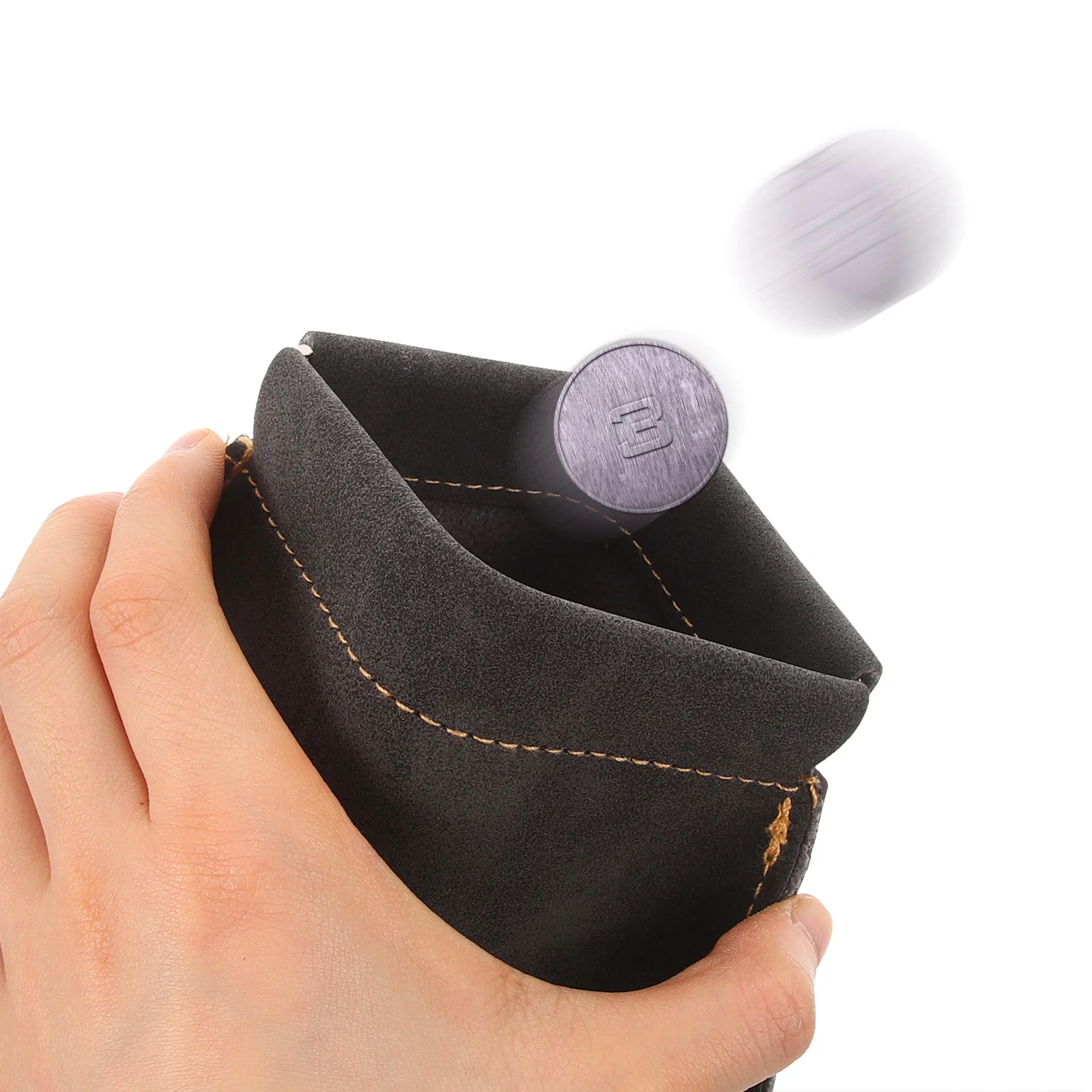 

Men Wallet PU Small Vintage Coin Purse Portable Wallet Automatic Spring Closure Cash Bag Small Purse PU for Men